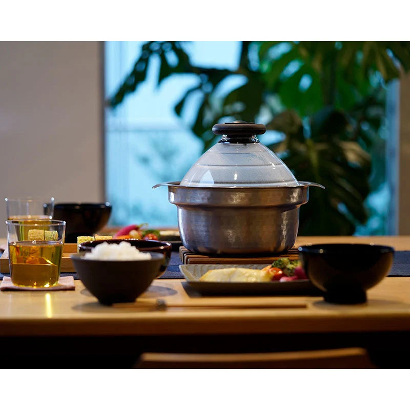 RICE COOK POT for 180cc-540cc -フタがガラスのIH対応ご飯釜 1-3合用