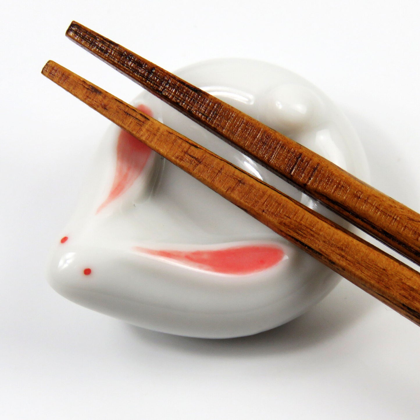 CHOPSTICK REST(LUCKY RABBIT/ POTTERY) - 福ウサギ 箸置き(陶器)