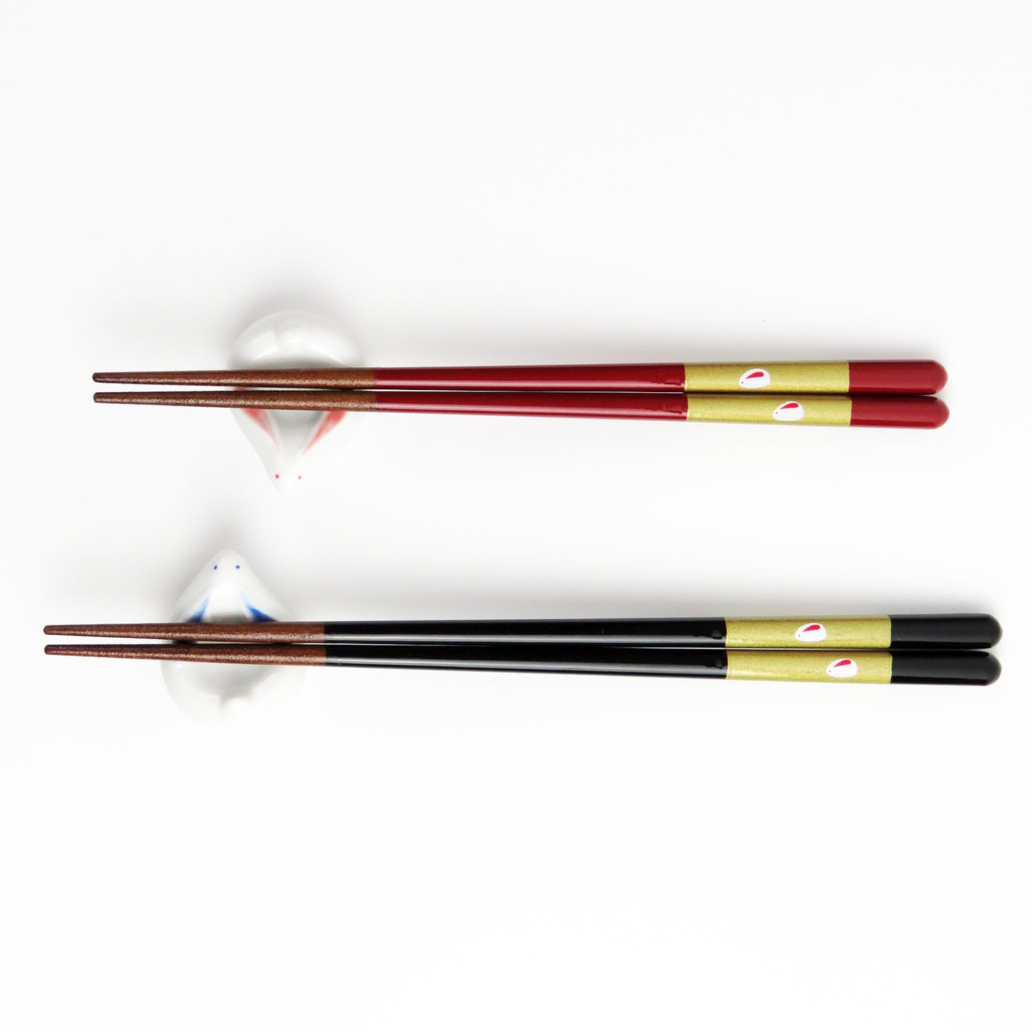 CHOPSTICK REST(LUCKY RABBIT/ POTTERY) - 福ウサギ 箸置き(陶器)