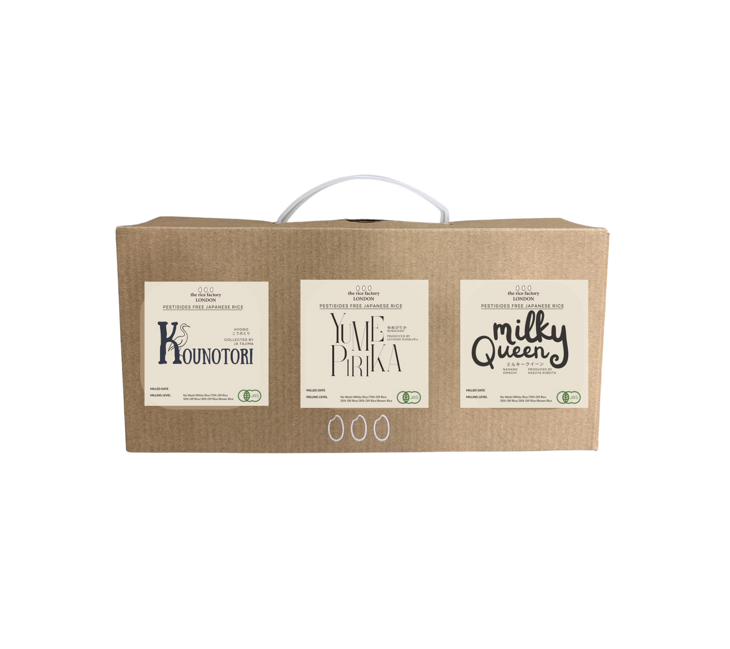 Pesticide-free RICE TRIAL SET - 3銘柄 お試しセット (1.5㎏)