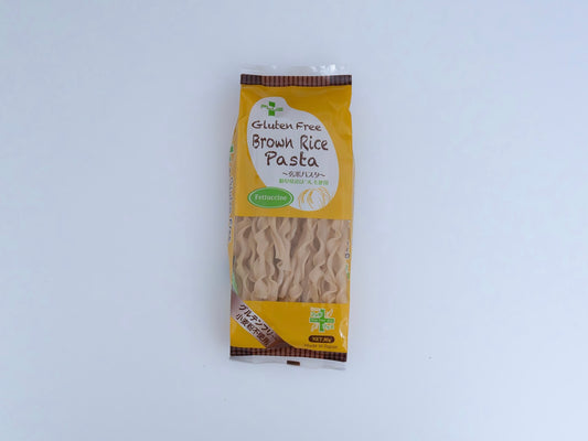 BROWN RICE PASTA "FETTUCCINE" - 玄米ﾊﾟｽﾀ ﾌｪｯﾄｩｯﾁｰﾈ W9.5mm 80g