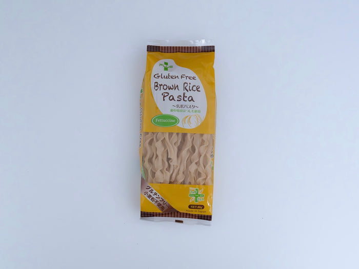 BROWN RICE PASTA "FETTUCCINE" - 玄米ﾊﾟｽﾀ ﾌｪｯﾄｩｯﾁｰﾈ W9.5mm 80g