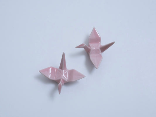 CHOPSTICK REST(PAPER CRANE / POTTERY) - 折り鶴 箸置き(陶器)