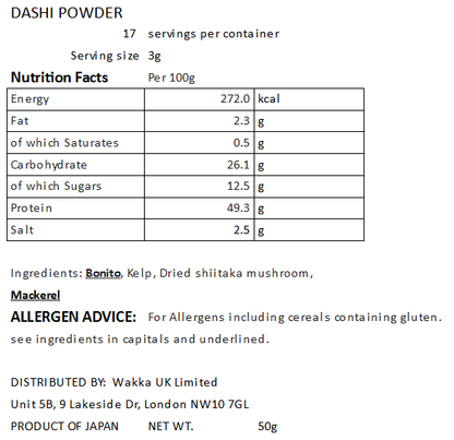 POWDERED DASHI - 粉だし 50g