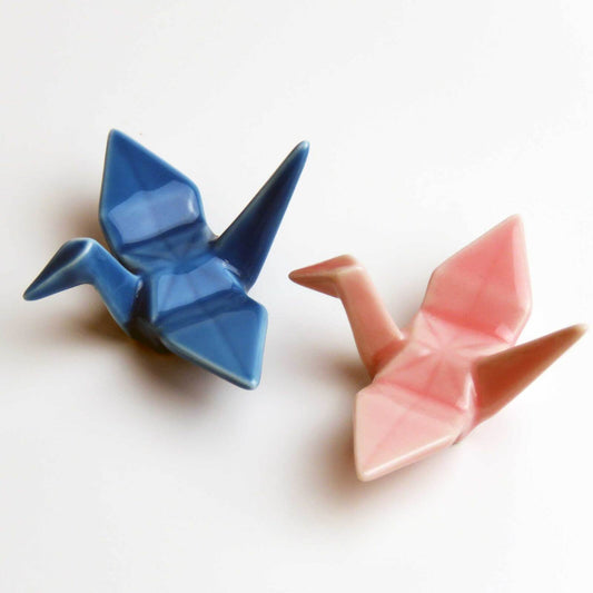 CHOPSTICK REST(PAPER CRANE / POTTERY) - 折り鶴 箸置き(陶器)