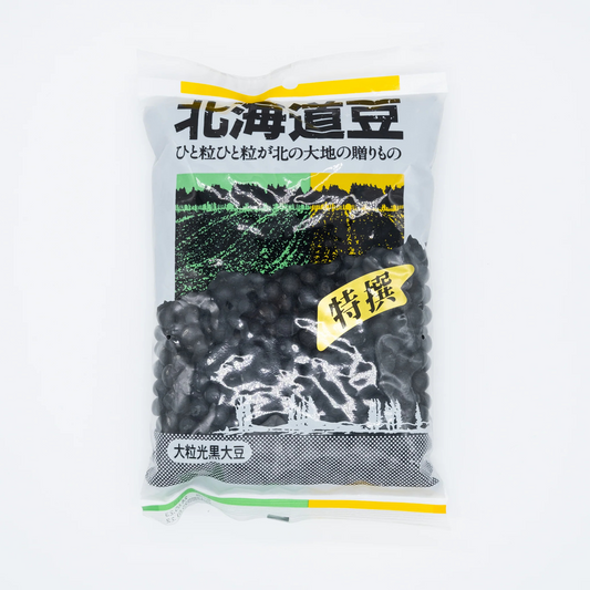 LARGE SIZE BLACK SOYBEANS - 大粒光黒大豆 500g  -