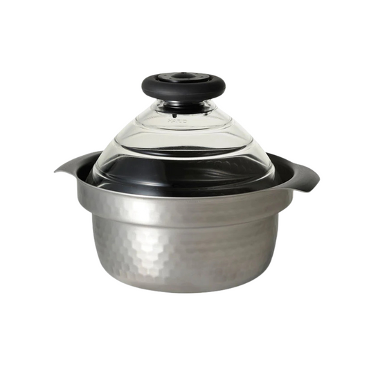 RICE COOK POT for 180cc-540cc  -フタがガラスのIH対応ご飯釜 1-3合用　